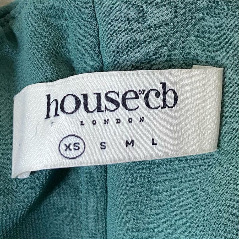 House of Cb Teia Forest Draped Corset Midi Green Dress Tank Size XS - Picture 12 of 12